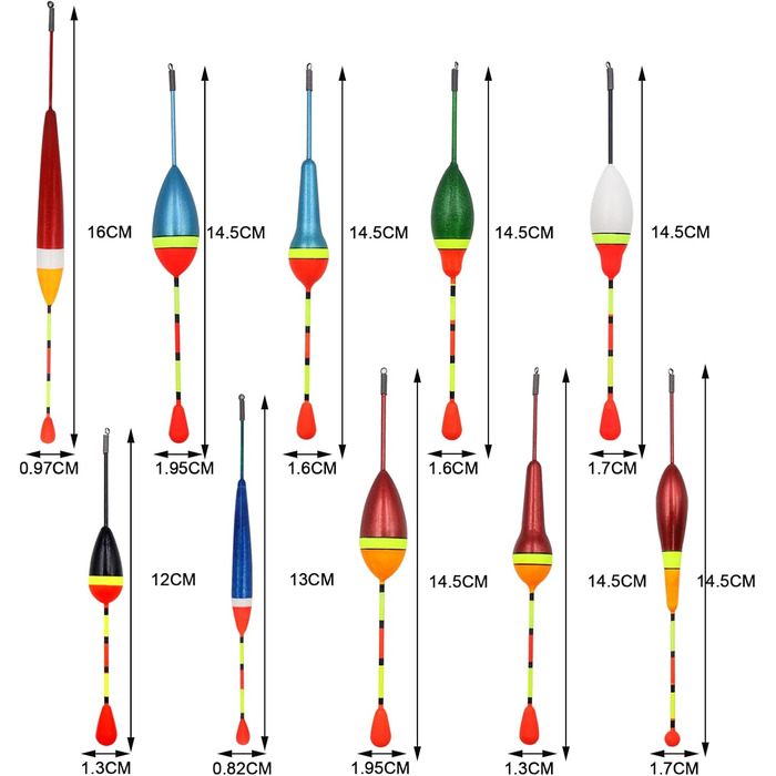 Поплавковий набір INNAL 10 поплавців Поплавковий набір для лову форелі Знімний набір поплавців Набір поплавців для риболовлі як аксесуар для риболовлі та набір поплавців із 100 свинцевими дробами Ловля грубої риби Поплавковою рибою та фореллю