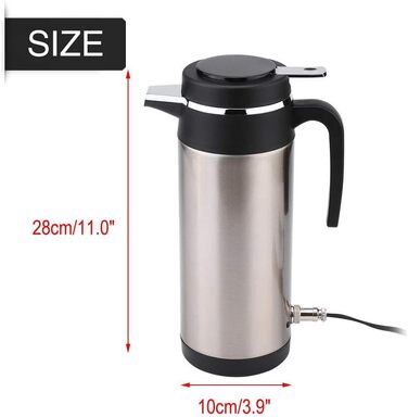 Автомобільний чайник, автомобільний чайник з нержавіючої сталі для вантажівок 1200 мл чашка швидкого закипання для води чай кава (