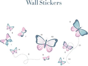 Комплект постільної білизни для дитячого ліжечка MY LITTLE ZONE з метеликами, 5 предметів, включаючи дитячу ковдру, 2 простирадла,