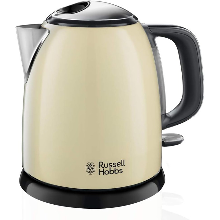Чайник електричний Russell Hobbs 1.0 л Кольорикремовий з нержавіючої сталі (2400 Вт, функція швидкого закипання, знімний фільтр ві