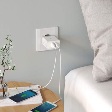 Портовий USB зарядний пристрій з технологією PowerIQ, дорожній зарядний пристрій для iPhone, iPad, Samsung Galaxy, Note, Nexus, HT