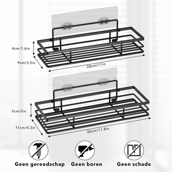 Поличка для душу шафран без свердління 2 шт. и поличка для душу кошик для душу органайзер для ванної кімнати, поличка для ванної п