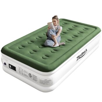 Надувний матрац для 1 особи 190x100x40 см Самонадувальний надувний матрац з електричним насосом та функцією швидкого надування Зручне гостьове ліжко та кемпінговий матрац для дому, подорожей та використання на природі (односпальний, 40 см)