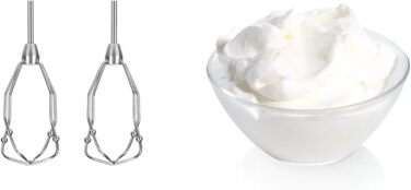 Ручний міксер Bosch Styline MFQ49300, 5 швидкостей, 2 віночки та гаки для тіста з нержавіючої сталі, спіральний кабель, 850 Вт, бі