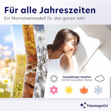 Матрац Trumegut24 AquaFlex 7-зонний 90x200 см H2&H3 Ергономічний матрац з холодної піни Гіпоалергенний та антибактеріальний Знімний та пральний чохол Oeko-TEX (12 см, 90 x 200 см) 90 x 200 см 12 см