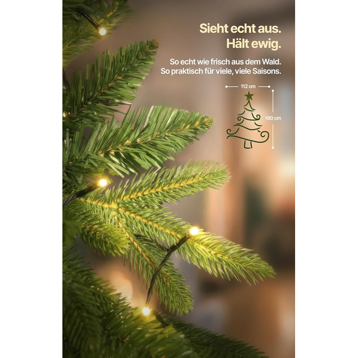 Штучна ялинка з густими гілками 180 см Menz