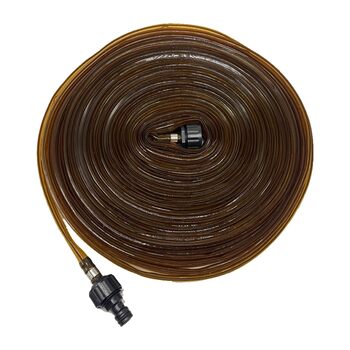 Шланг для поливу Relaxdays, 20 м, для газонів та клумб, плоский, з отворами, шланг-розпилювач, для саду, коричневий