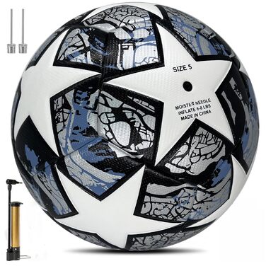 Футбольний м&39яч розміру 5 Футбольні подарунки для хлопчиків Білий Сірий