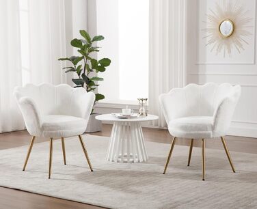 Крісло для вітальні з плюшевої тканини, крісло для туалетного столика із золотою основою, м&39яка оббивка з квітковим візерунком, крісло-гойдалка, крісло-реклайнер для вітальні/спальні, білий колір