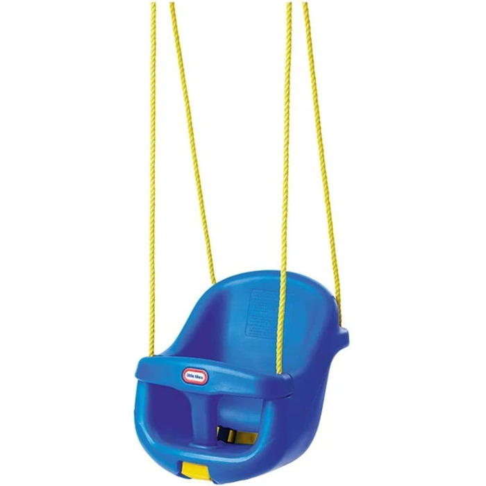Гойдалка для малюків Little Tikes з високою спинкою - з регульованими ременями безпеки та фіксуючою Т-подібною перекладиною, синя