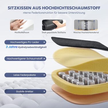 Ергономічне офісне крісло COLAMY, поворотне на 360 крісло для керівника з відкидними підлокітниками, регульована спинка, висота та нахил, чорне