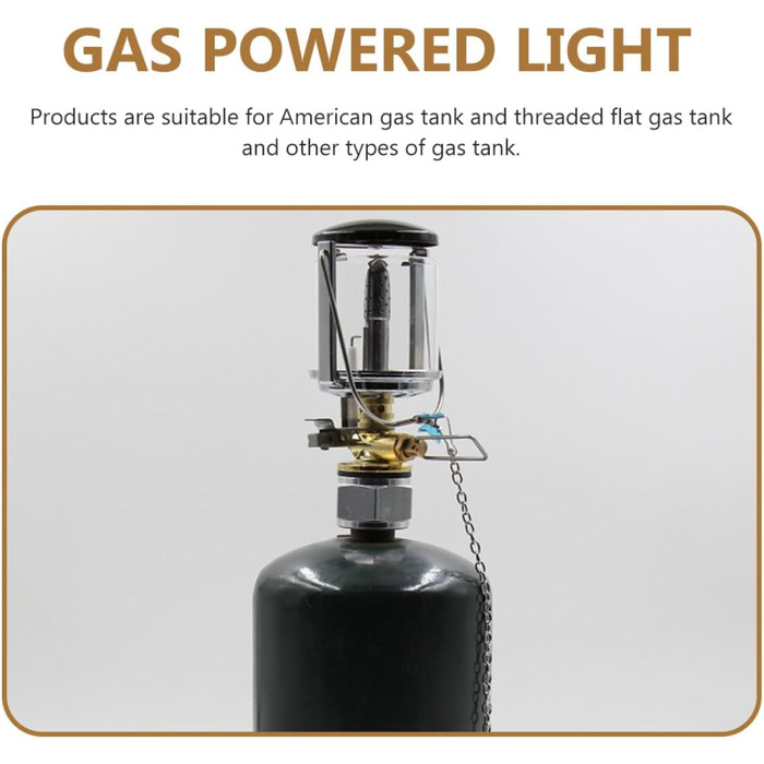 Газовий ліхтар Veemoon Mapp із вбудованою системою запалювання, портативний кемпінговий ліхтар, ліхтар для намету, міцний матеріал, компактний, в комплекті абажур та футляр