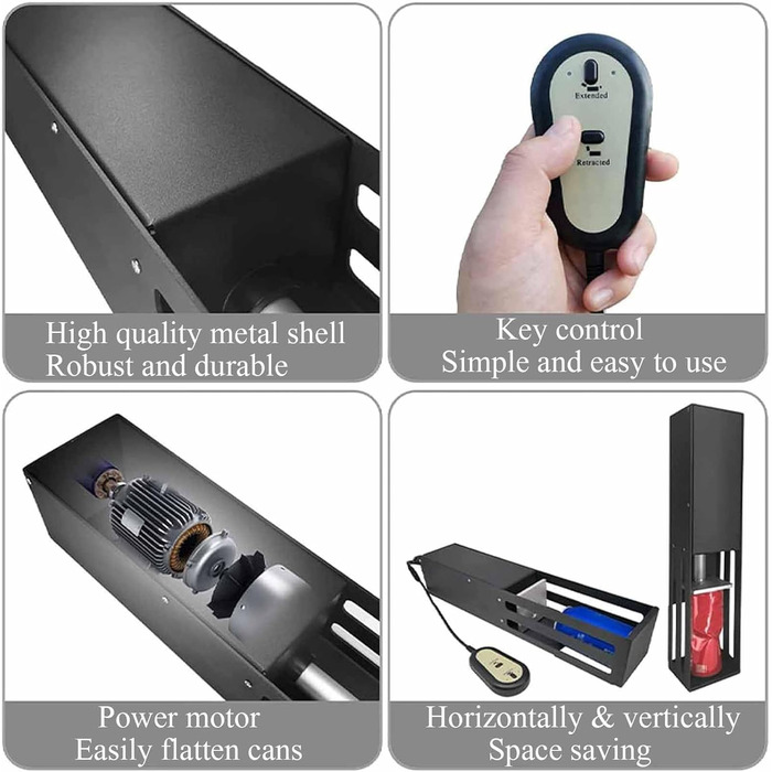 Електрична дробарка металевих банок SACLMD, потужна електрична дробарка для банок, автоматична електрична дробарка для банок