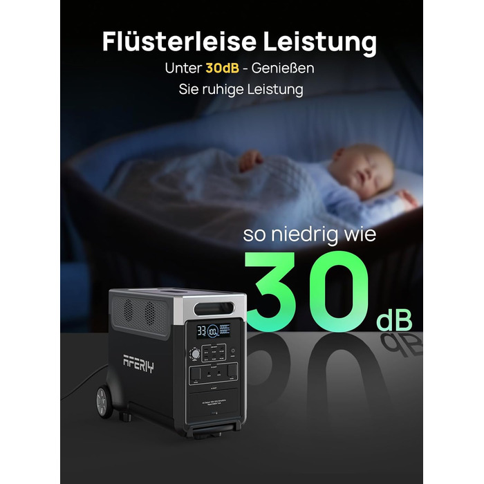 Портативна електростанція AFERIY AF-P310, акумулятор LiFePO4 ємністю 3840 Втгод, 3 виходи змінного струму 3600 Вт, сонячний вхід 2000 Вт, аварійне джерело живлення ДБЖ для кемпінгу, дому, екстрених ситуацій