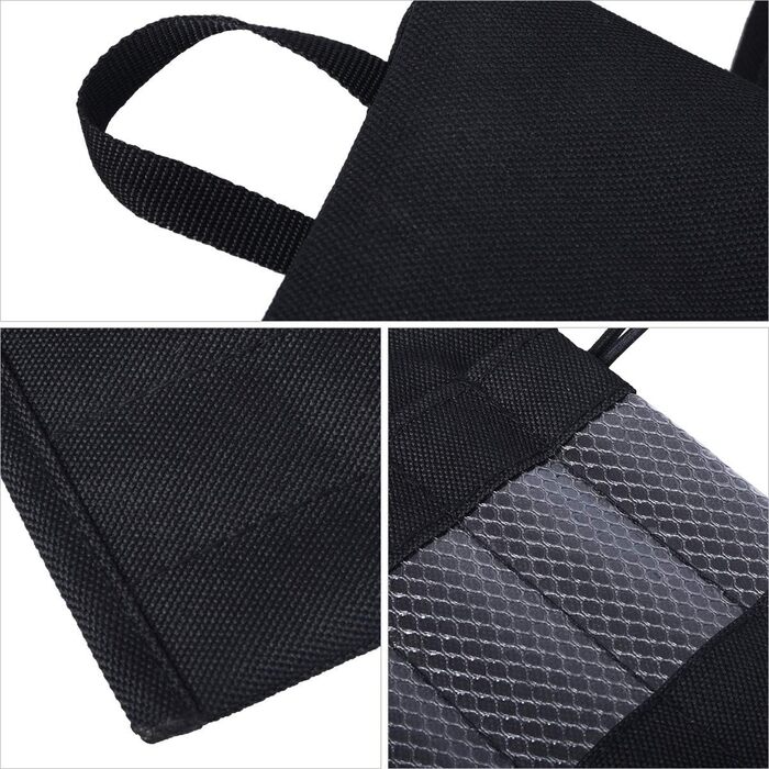 Столові прибори Рулон Чорний кемпінг Портативний намет Кілочки Сумка для перенесення Посуд Кухонний набір Палички для зберігання С