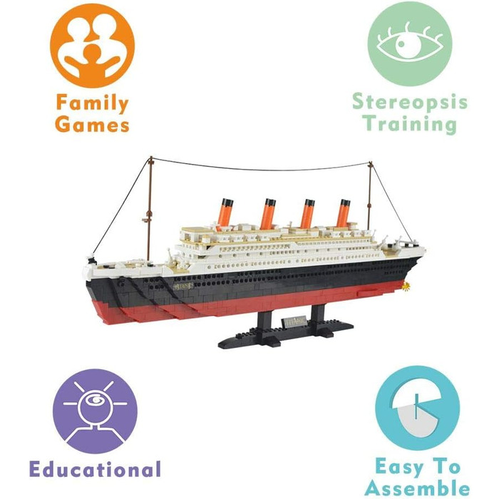 Конструктор SuSenGo, модель корабля "Титанік", 1021 деталь