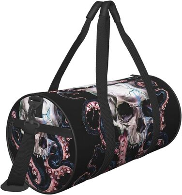 Ізольовані дорожні сумки з зображенням голови восьминога, для спортзалу, спортивного спорядження, велика дорожня сумка, сумки на нічліг та для вихідних днів для чоловіків та жінок
