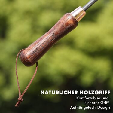 Набір садових інструментів RESTMO (3 предмети) лопата, сапа та вила з вуглецевої сталі з дерев'яними ручками. Ідеальний подарунок для садівників