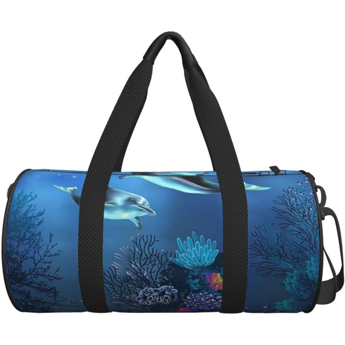 Дорожня сумка-циліндр з тропічним принтом пальмового листя, спортивна сумка для чоловіків та жінок, сумка-мішок, спортивна дорожня сумка