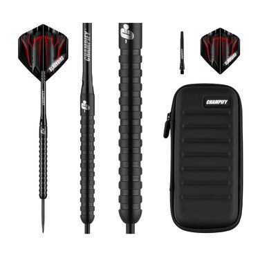 НОВИЙ набір дротиків Blackbird з 90 вольфраму з корпусом 23 г та чорним футляром 3 сталеві дротики з 9 алюмінієвими держаками та 9 дергами Набір дротиків з аксесуарами Дротики з металевим наконечником