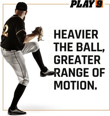 Набір обтяжених бейсбольних м&39ячів Plyoball (зі швами) для тренування кидків та швидкості з натяками, 6 шт., 9