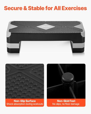 Платформа для аеробних вправ VEVOR сірого кольору