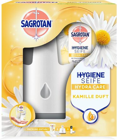 Автоматичний дозатор мила Sagrotan No-Touch вкл. заправку Ромашка - 1 х 250 мл Мило для рук 250 мл (упаковка 1) Дозатор мила