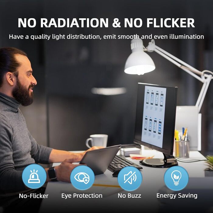 Контактні лампи PLC Tube 26W, холодне біле світло 6500K, 1600LM, 2U подвійна обертова трубка, високоефективна люмінесцентна лампа з низьким споживанням, підходить для кухні, їдальні, офісу, 24d-3 2-