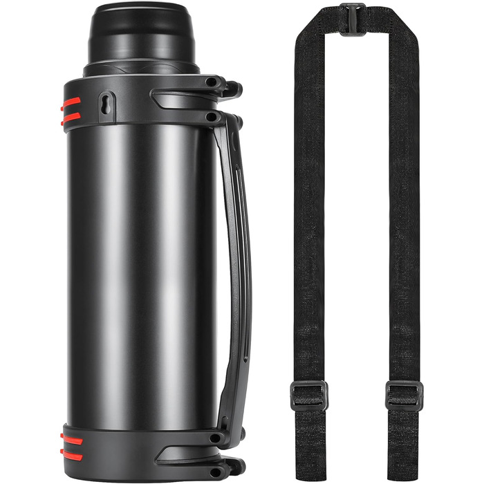 Термос колба термос колба 6.0 л, вакуумна пляшка з нержавіючої сталі, вакуумна колба з 2 чашками для пиття, двостінна ізоляційна п