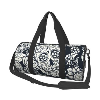 Спортивна дорожня сумка з дизайном черепа, унісекс, велика сумка для подорожей та спорту