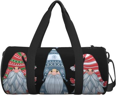Дорожня сумка-мішок, новорічний дизайн (Дід Мороз, Гном), спортивна сумка для чоловіків та жінок