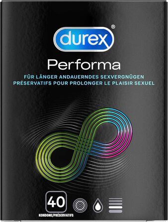 Захоплюючий еротичний набір Durex з презервативами Performa 40 шт. , Intense Orgasmic Gel 10мл та аксесуарами для пар