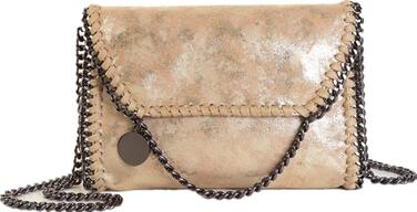 Жіноча сумка-месенджер MZBoutiques з ланцюжком, повсякденна, зі штучної шкіри (Золота)