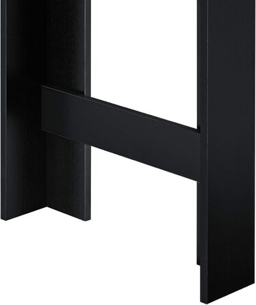 Барний стіл Kouvola, стіл для бістро, обідній стіл, 110 x 50 x 103 см, кухонний стіл, кухонна стільниця з 3 полицями, стіл, барна стійка для їдальні, вітальні, кухні, чорний/дубовий колір