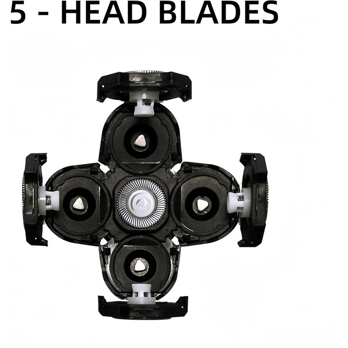 Змінні леза для бритви Freebird Head Shaver, 5 головок для гоління з лезами для лисих чоловіків, Freedom Care, для голови та обличчя, електричні головки для гоління, 1 щітка для очищення (3 шт.), 3