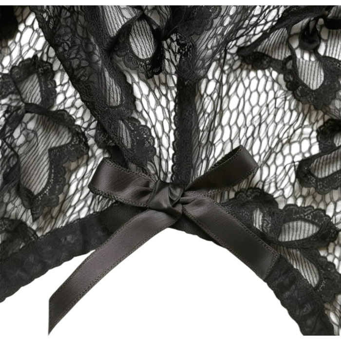 Боді-бабідолл для жінок, сексуальна мереживна білизна, чорний, M