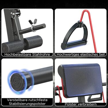 Складана лава для важких робіт, тренажер для пресу для домашнього використання з розгинанням ніг та накладкою для згинання ніг для проповідників, римська лава для важких робіт, тренажер для спини, силові тренувальні лави з навантаженням 350 кг для домашнь