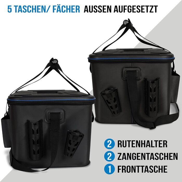 Сумка Pro Tackle Eva - Tackle Bakkan - Стильна та продумана рибальська сумка з тримачами для вудок, тримачем для плоскогубців 426x26см (25 л)