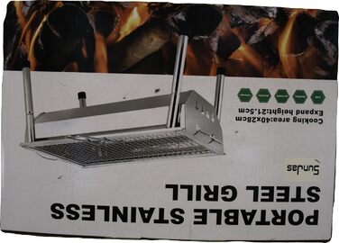 Гриль для пікніка з нержавіючої сталі вугільний гриль невеликий гриль портативний кемпінговий гриль знімний гриль-барбекю для вечі