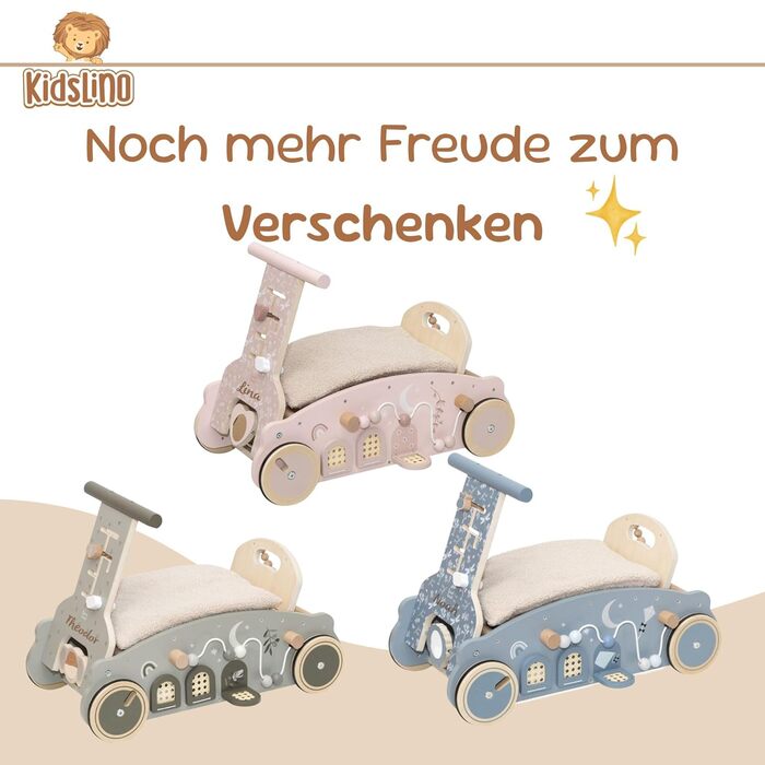 Персоналізовані дерев&39яні ходунки для малюків з іменем Безпечні ходунки для перших кроків Ходунки з гальмом та іграшкою для розвитку моторики Подарунок на перший день народження для дівчаток та хлопчиків, натуральний/білий (нейтральний).