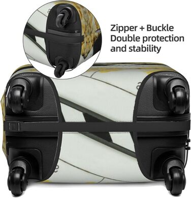 Чохол-рюкзак на багаж, еластичний, що миється, для подорожей та роботи (підходить для валіз розміром 45,7 - 81,3 см), Чорний, Середній