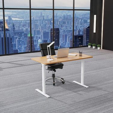 Стіл з електричним регулюванням висоти, функцією пам&39яті, регульованим захистом від зіткнень та плавним пуском/зупинкою для використання вдома (білий) White Max 1, 1