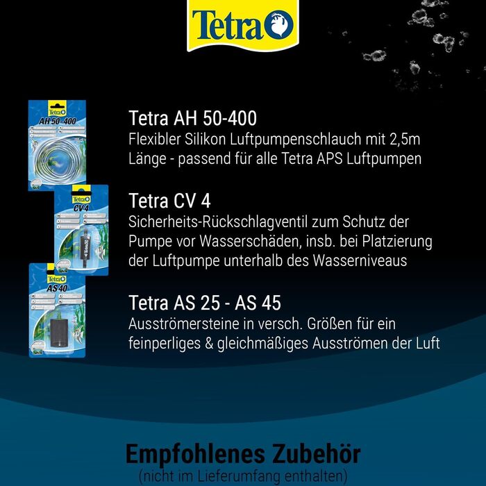 Повітряний насос для акваріума Tetra APS 300 - тихий діафрагмовий насос для акваріумів від 120 до 300 літрів, білий