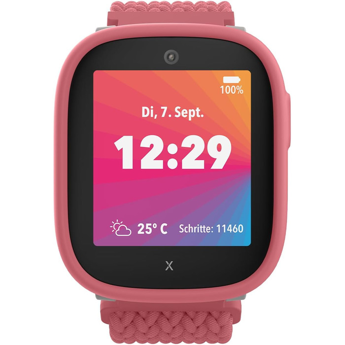 Водонепроникний дитячий телефон-годинник (із SIM-карткою) 4G, дзвінки, повідомлення, шкільний режим, функція SOS, GPS, камера, крокомір - з безкоштовним 3-місячним контрактом (РОЖЕВИЙ) РОЖЕВИЙ X6 - з безкоштовним 3-місячним контрактом, 6 Play -