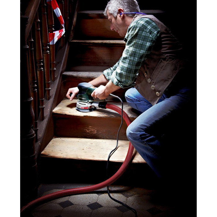 Довільна орбітальна шліфувальна машина Metabo SXE 450 TurboTec Set (4200-11000 / хв, 25 шліфувальних аркушів) 690871000