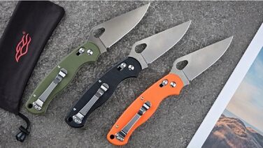 Складаний кишеньковий ніж Ganzo G729-GR, лезо з нержавіючої сталі 440C, ергономічна рукоятка G10 з кліпсою, полювання, риболовля,