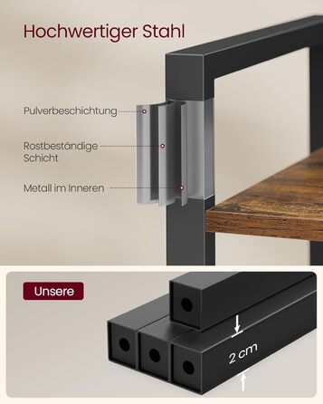 Полиця, книжкова шафа, полиця для стоячого монтажу, полиця для DVD, з 6 полицями, офісна полиця, відкриті полиці, для офісу, вітальні, спальні, кухні, 30 x 64 x 185,5 см, вінтажний коричневий-чорнильний чорний LLS062B01 64B см вінтажний коричневий чорниль