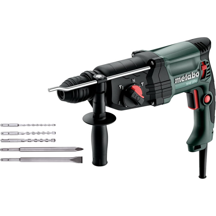 Набір перфораторів Metabo KHE 2245 вкл. набір свердел/зубил SDS-plus SP 5 шт.