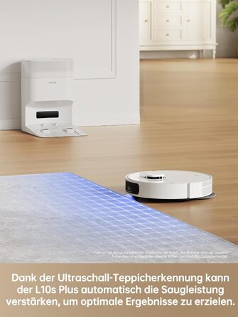 Робот-пилосос з автоматичним вивантаженням пилу, збирає пил до 90 днів, потужність всмоктування 7 000 Па, система миття DuoScrub,