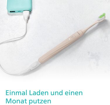 Електрична зубна щітка Philips One з USB-зарядкою, срібляста (модель HY1200/25). Philips One, Сяйво